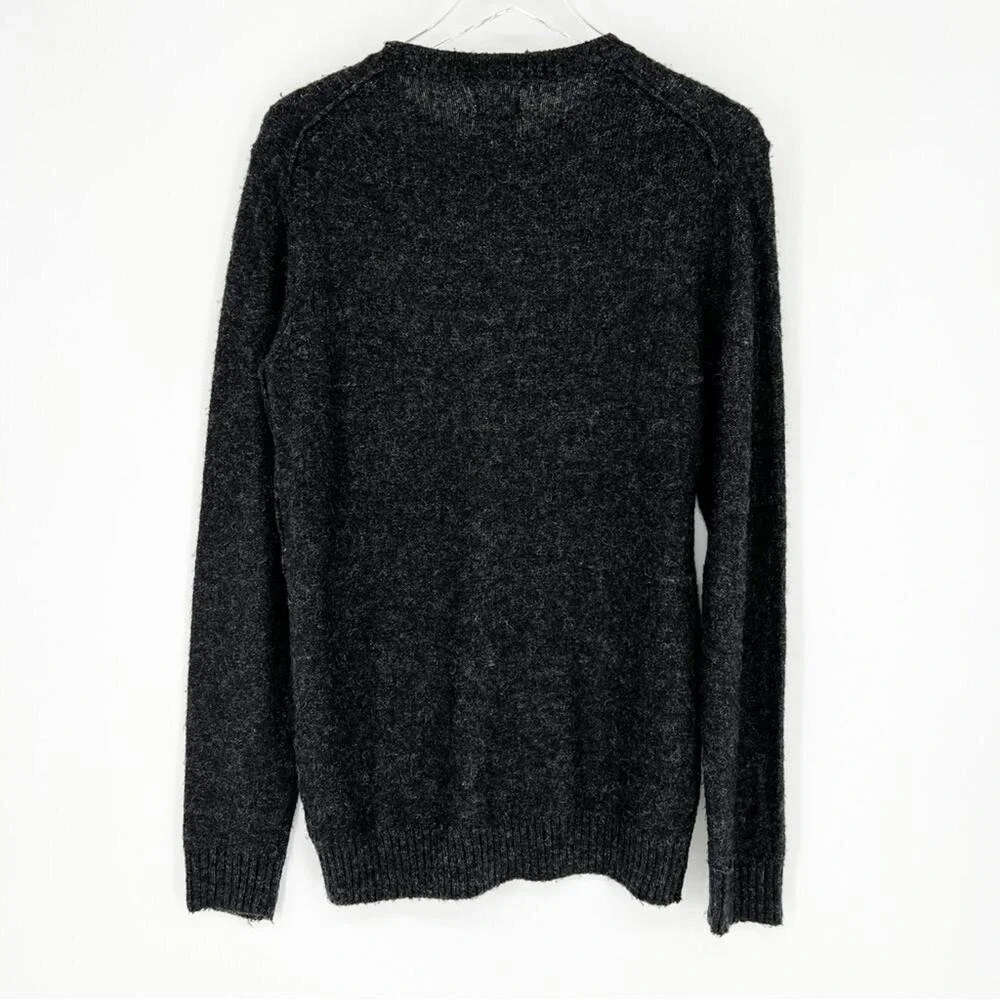 Selected HOMME Shinal Crewneck Wool Blend Sweater M Grey
